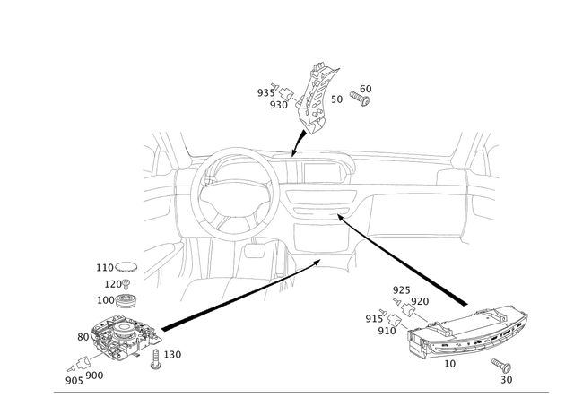 2219055300 - Electrical System: Switch Block for Mercedes-Benz: 250, 300S, CL550, CL600, CL63 AMG, CL65 AMG, S350, S400, S500, S550, S600, S63 AMG Image image
