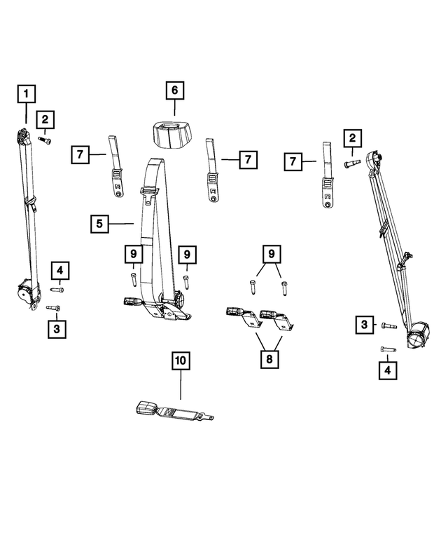 5KQ41DX9AB - : Seat Belt Bezel for Mopar Image