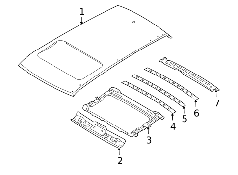 Roof & Components for 2009 Hyundai Veracruz #1