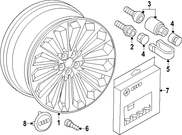 4KE601025AE - Suspension: Wheel, Alloy for Audi Image