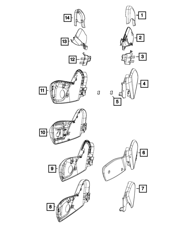 6511652AA - Interior Trim: Front Seat Shield, Right Seat for Chrysler: 200 | Dodge: Dart | Jeep: Cherokee Image