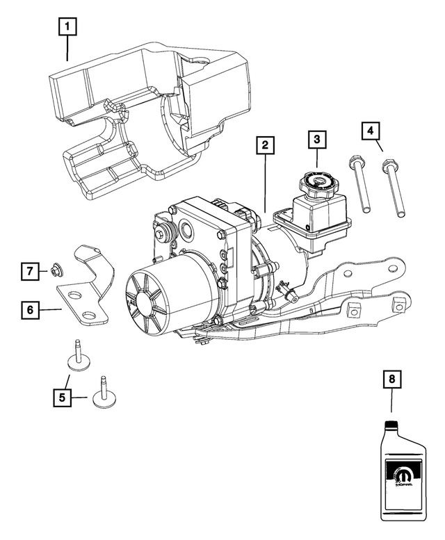 68272783AA - Steering: Power Steering Reservoir Cap for Mopar Image