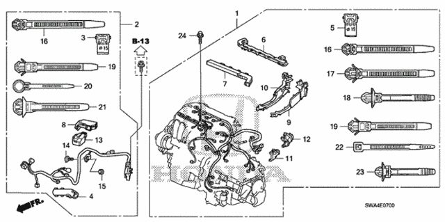 Engine Wire Harness (-'09) for 2007 Honda CR-V #0