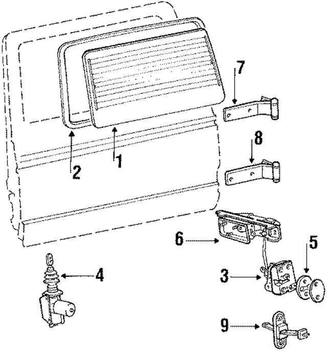 MB198773 - Body: Glass for Mopar Image