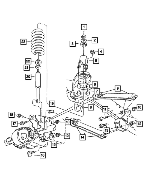 Front Suspension, Strut and Cradle for 2009 Dodge Ram 2500 #0