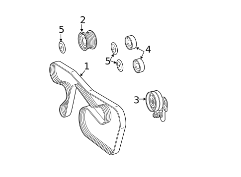 Belts & Pulleys for 2011 Mercedes-Benz CL600 #0