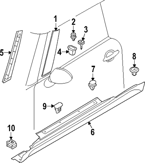 Exterior Trim - Pillars for 2020 Mini Cooper #0