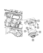 6102019 - 5.7L Gas; Engine: Hex Head Bolt And Washer, Mounting for Chrysler: 300, Pacifica, Town &amp; Country, Voyager | Dodge: Caravan, Challenger, Charger, Dakota, Durango, Grand Caravan, Journey, Ram 1500 | Jeep: Gladiator, Grand Cherokee, Grand Cherokee WK, Wrangler Image