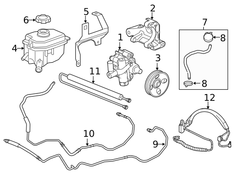 Pump & Hoses for 2016 Buick LaCrosse #0
