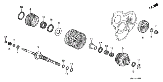 AT Mainshaft (3) for 1998 Acura CL #0
