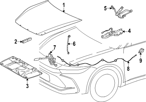 Hood & Components for 2023 Toyota Crown #0
