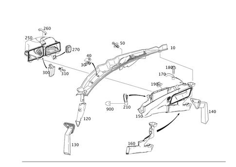 Water Deflector with Intake Bowl for 2013 Mercedes-Benz C250 #0
