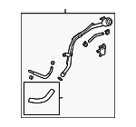 31030S2550 - Fuel System: Filler Pipe for Hyundai: Santa Fe Image