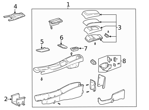 Center Console for 2005 Ford Taurus #0