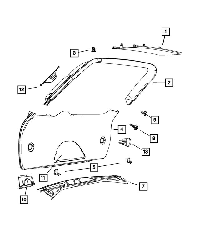 5LE62DX9AD - Interior Trim: Liftgate Lower Panel for Mopar Image image