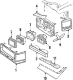 1628783 - Electrical: Headlamp Bezel for Cadillac: Seville Image