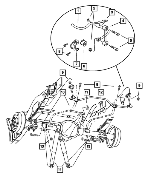 Rear Stabilizer for 2004 Dodge Dakota #0