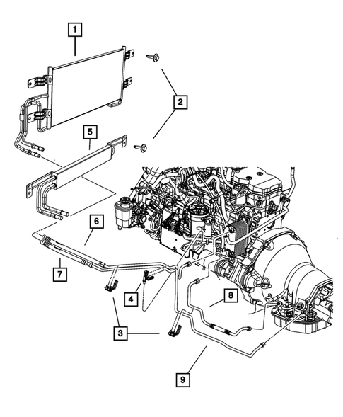 Transmission Oil Cooler, and Lines for 2008 Dodge Ram 2500 #0