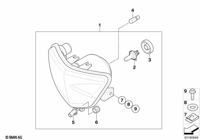 63127711100 - : Headlight                 for BMW-Motorrad Image