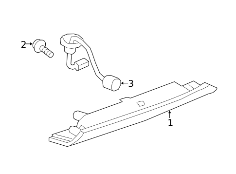 High Mounted Stop Lamp for 2019 Buick Regal TourX #0