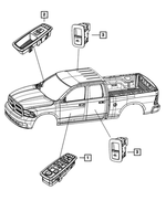 68620451AA - Electrical: Front Door Switch And Bezel for Chrysler: Town &amp; Country | Dodge: Grand Caravan | Ram: 1500, 2500, 3500, C/V Image