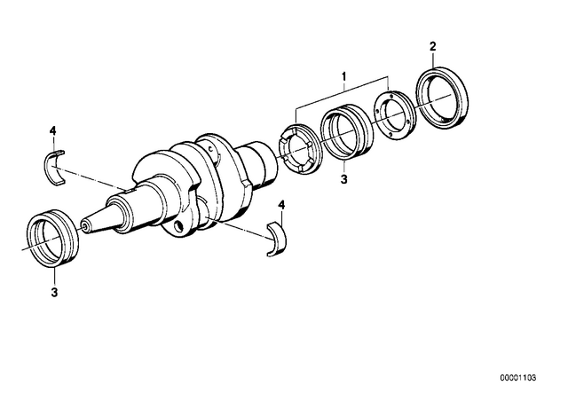11241258419 - : Bearing Shell - 0.25 for BMW-Motorrad Image