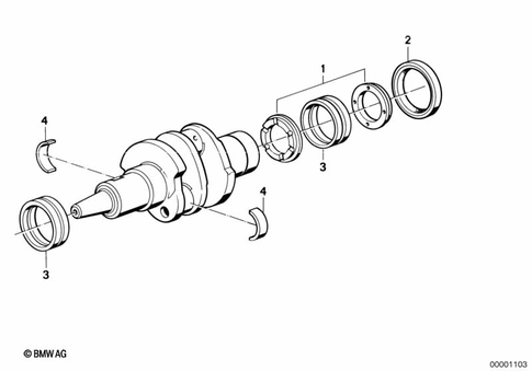Crankshaft with Bearing for 1993 BMW-Motorrad R 100 GS #0