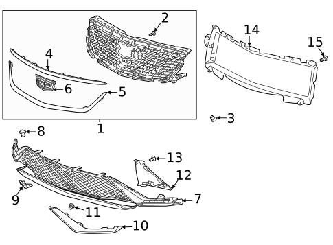 Grille & Components for 2025 Cadillac CT4 #0