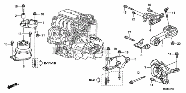 Engine Mount (MT) for 2012 Honda Fit #0