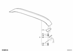 51712231669 - Retrofitting / Conversion / Accessories: Retrofit Kit, M Rear Spoiler, Primed for BMW: 525i, 530i, 535i, 540i, M5 3.6 Image image