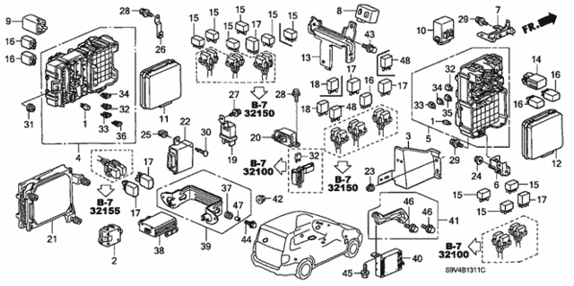 Control Unit (Cabin) ('05-) for 2005 Honda Pilot #0