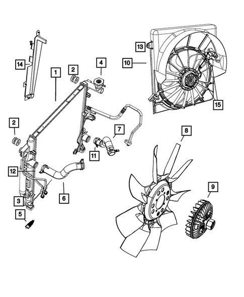 Radiator and Related Parts; Charge Air Cooler for 2008 Jeep Liberty #0