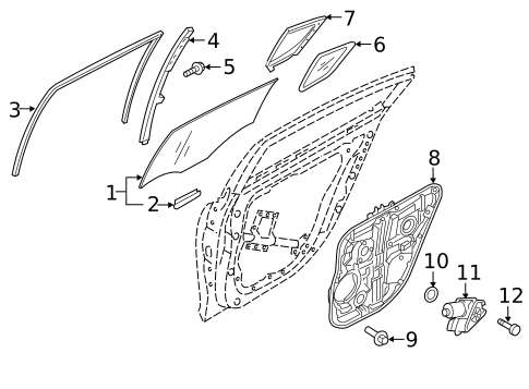 Rear Door for 2017 Kia K900 #0