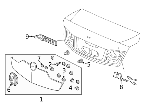 Exterior Trim - Trunk for 2019 Acura ILX #0