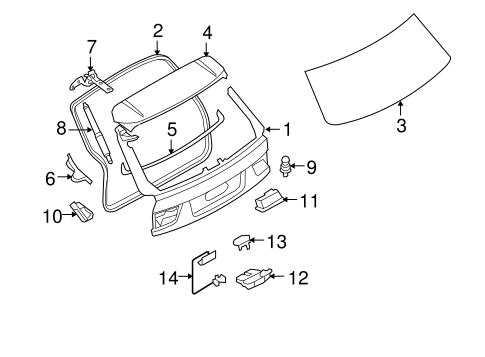 Liftgate for 2008 BMW X5 #0