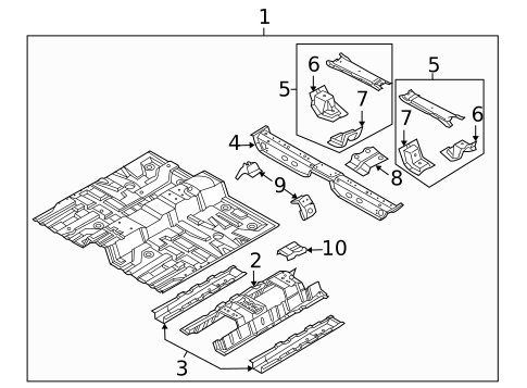 Floor & Rails for 2011 Chevrolet Aveo #0