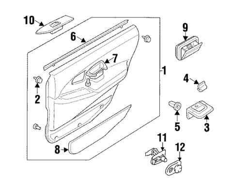 Interior Trim - Rear Door for 2003 Mitsubishi Diamante #0