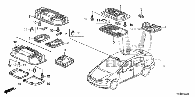 Interior Light for 2012 Honda Civic #0