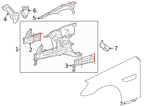 Structural Components & Rails for 2015 Mercedes-Benz SLK55 AMG #0