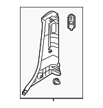 858454D500CSD - Body: Lower Center Pillar Trim for Kia: Sedona Image