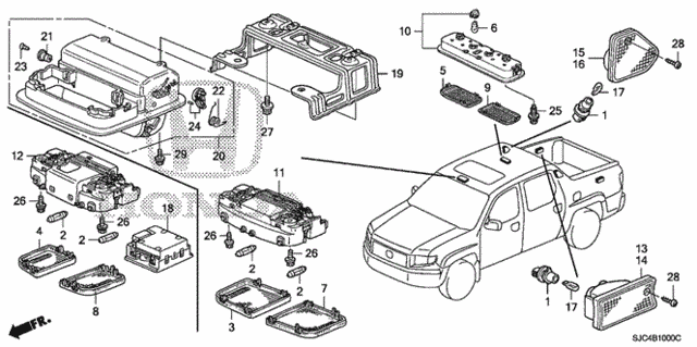 Interior Light for 2007 Honda Ridgeline #0