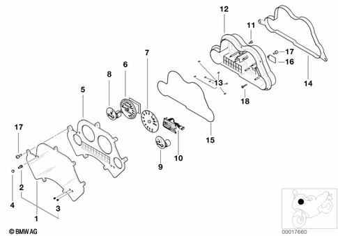 Instrument Cluster for 2000 BMW-Motorrad K 1200 LT #1