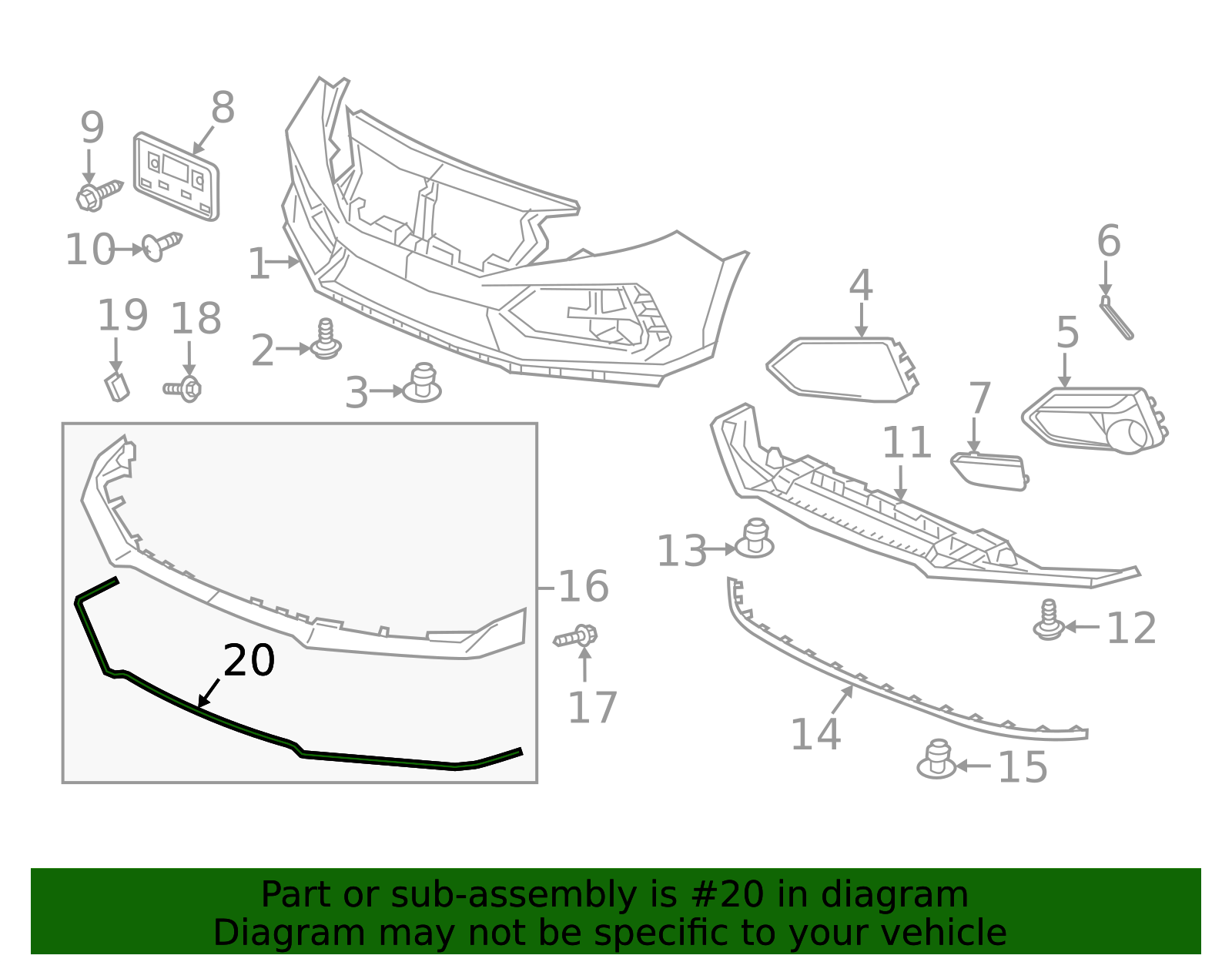 71194-TGH-A01 - Front Spoiler Tape 2017-2021 Honda Civic | Toronto
