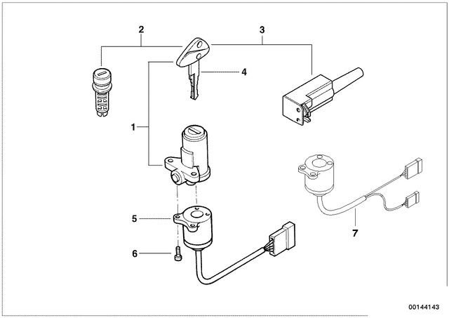 51252346370 - : Ignition/Light Switch for BMW-Motorrad Image
