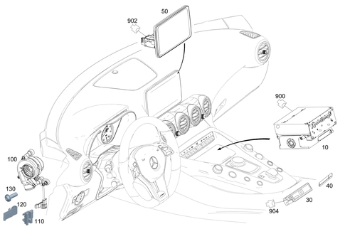 Radio, Operating and Display Unit for 2017 Mercedes-Benz AMG GT S #0