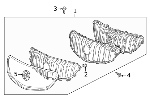 Grille & Components for 2013 Buick Enclave #0