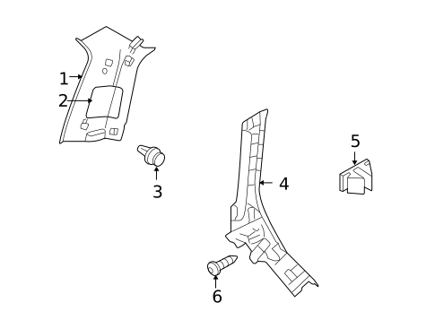 Interior Trim - Quarter Panels for 2007 Volvo V50 #0