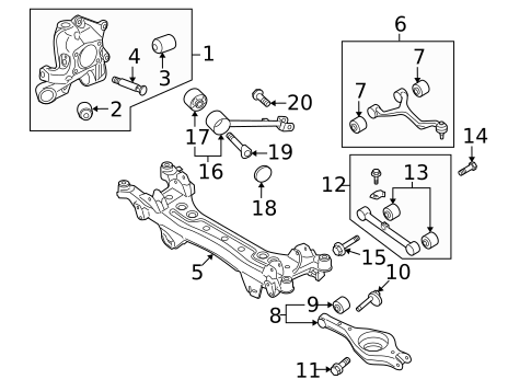 Rear Suspension for 2007 Kia Amanti #1