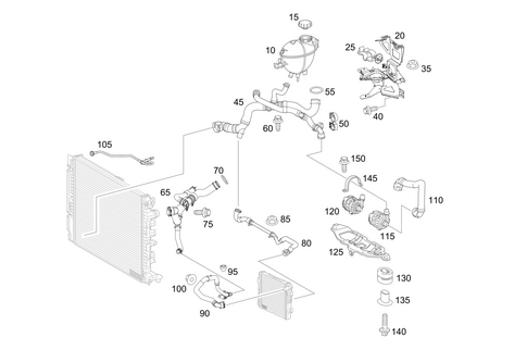 Expansion Tank, Mounting and Hoses for 2021 Mercedes-Benz AMG GT Black Series #0