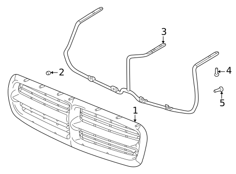 Grille & Components for 2003 Dodge Dakota #0